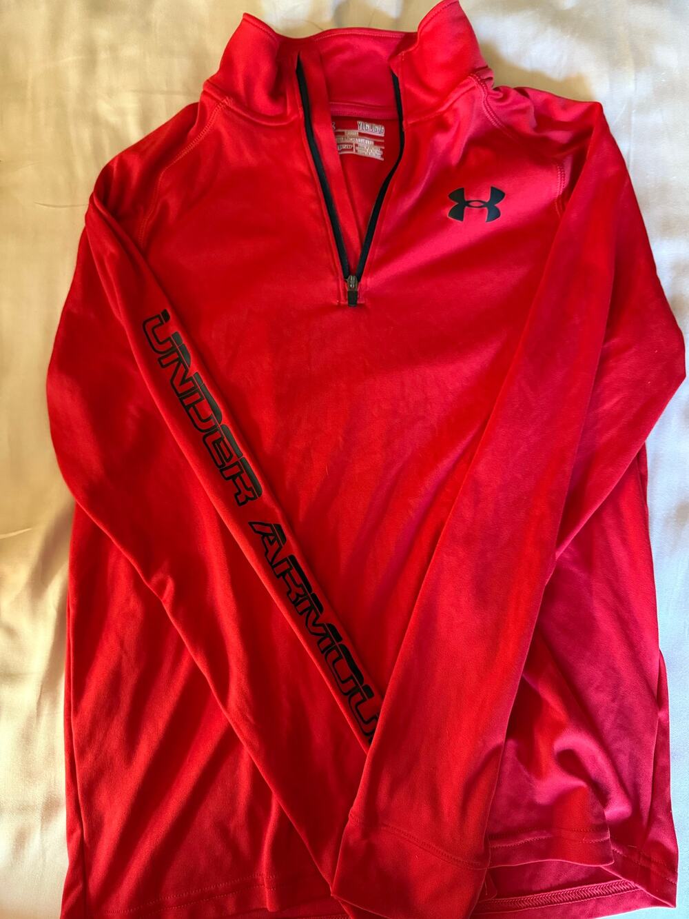 Under Armour red Quarter Zip size large